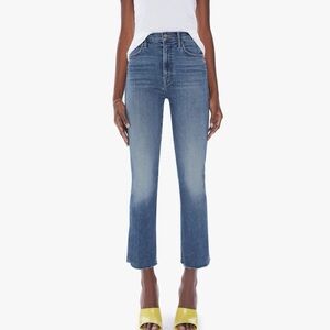 Mother The Hustler Ankle Fray in Healing Jar jeans